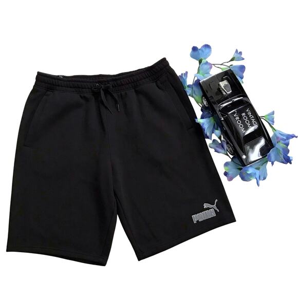 Puma NWT Performance Black Sweat Shorts Men L - Picture 1 of 10